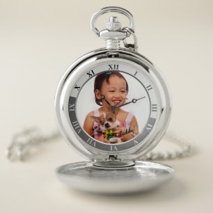 I love you daddy! Custom Photo With Message Pocket Watch
