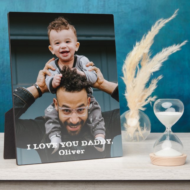 I love you Daddy Father`s Day Full Photo Plaque (Side)