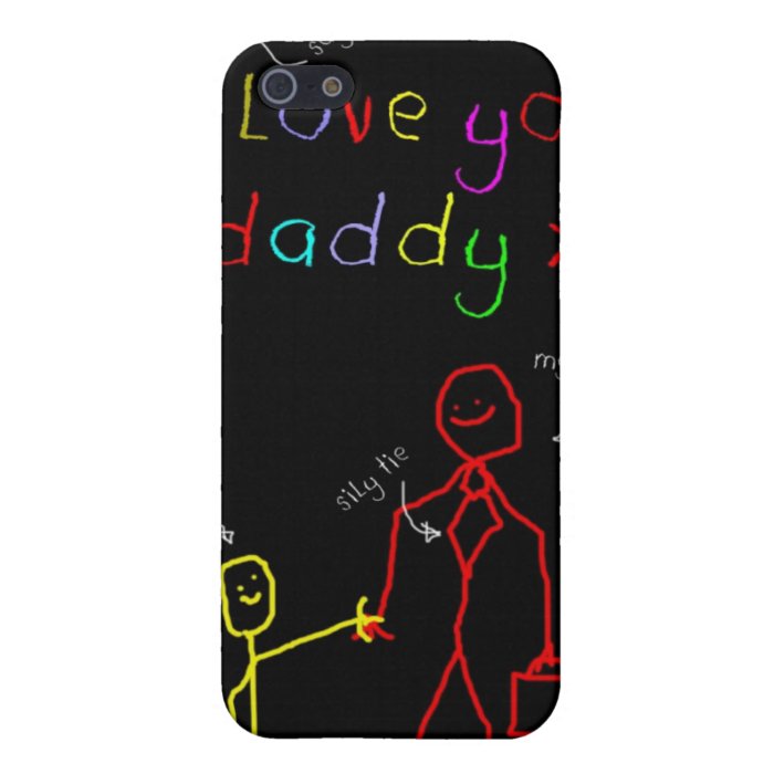 i love you daddy (in crayon) iPhone4 case iPhone 5 Cover