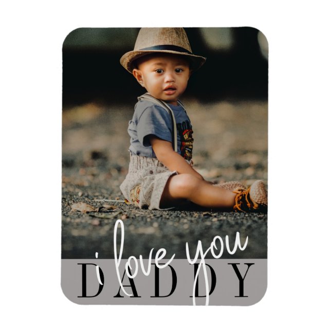 I love You Daddy Photo Magnet (Vertical)