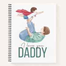 I Love You Daddy Superhero Father and Child Spiral