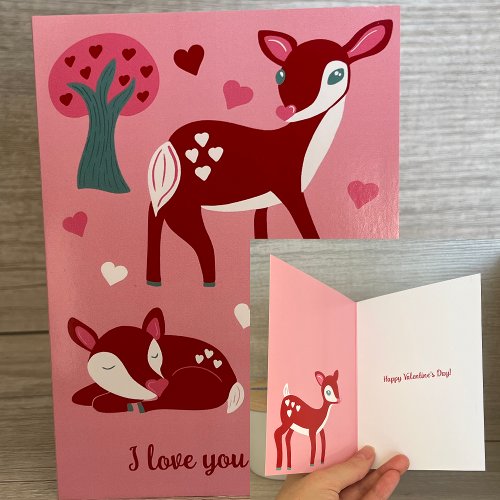 I Love You Deerly Valentines Day Custom Card