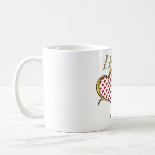 I Love You Design Gold Hearts Coffee Mug