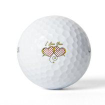 I love You Design Golf Balls