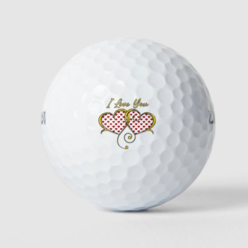 I love You Design Golf Balls