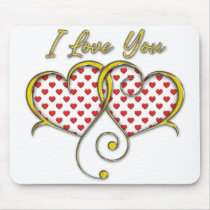 I love You Design Mouse Pad