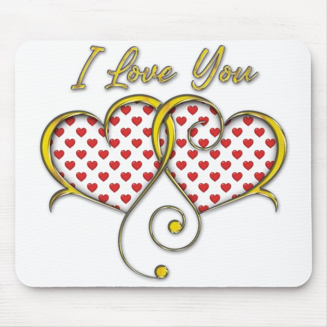 I love You Design Mouse Pad (Front)