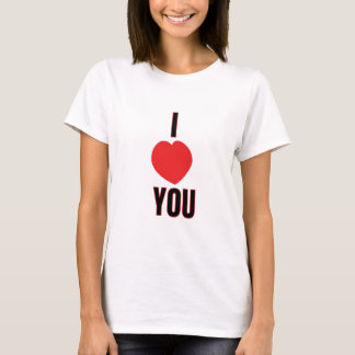 I Love You Design Printed T-shirts