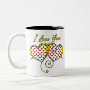 I love You Design Two-Tone Coffee Mug