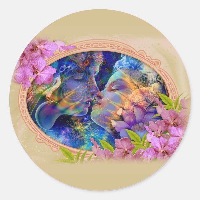 I love you dinner plate classic round sticker (Front)
