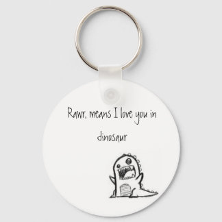 I love you dinosaur keychain