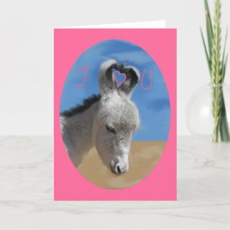I Love You Donkey Holiday Card