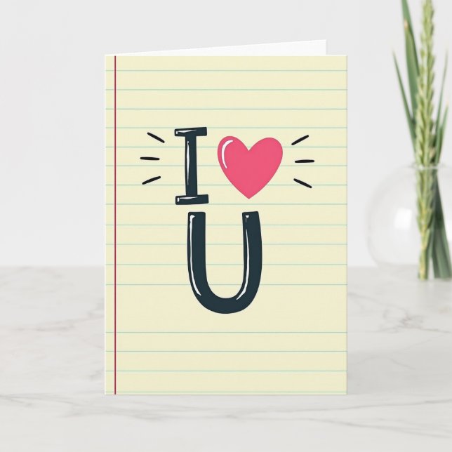 I Love You Doodle Card (Front)