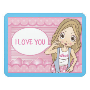I LOVE YOU DOOR SIGN