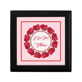 I Love You Dozen Red Roses Keepsake Wooden Box