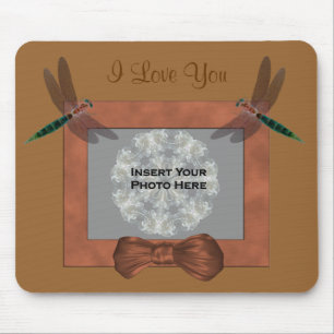 I Love You Dragonflies Add Photo Mousepad