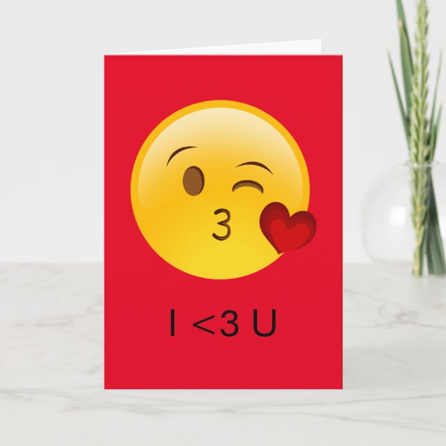 I Love you Emoji Valentine's Card (Front)