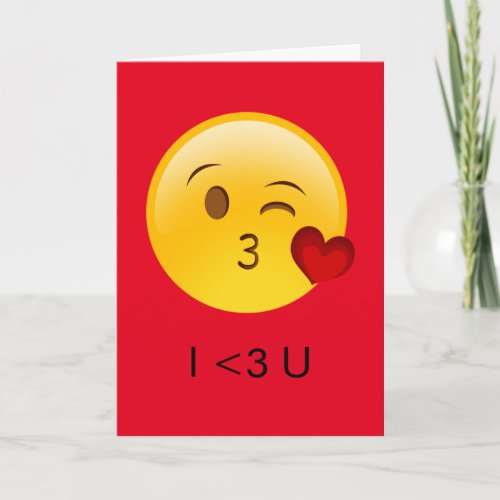 I Love you Emoji Valentines Card