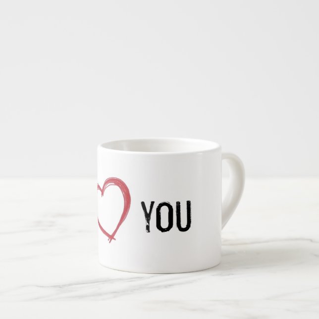 I love you espresso mug (Front Right)