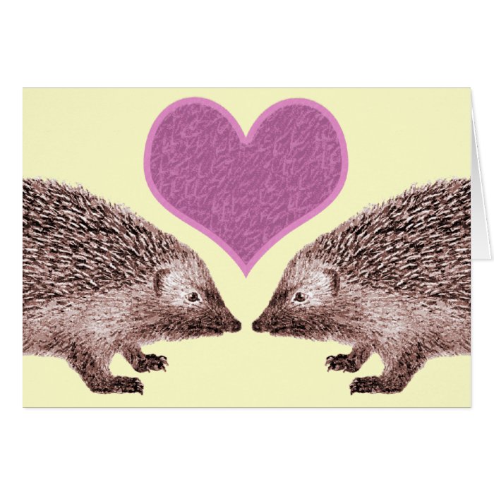 I Love You Even When You Get Prickly Two Hedgehogs Card