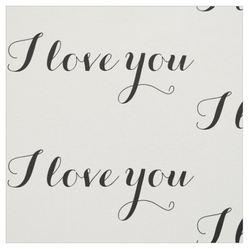 I love you Fabric