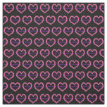 I Love You Fabric Black Background