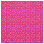 I Love You Fabric Pink Background