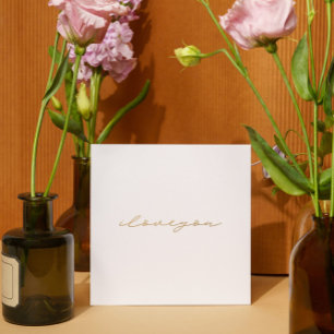 i love you faux gold minimalist art poster