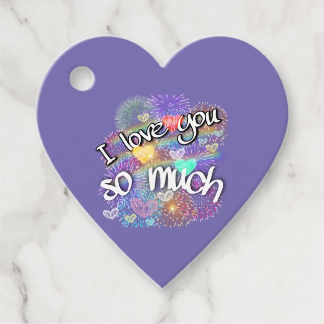 I love you favor tags (Front)