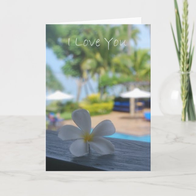 I Love You-Fijian Flower Card (Front)