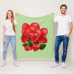 I love you fleece blanket