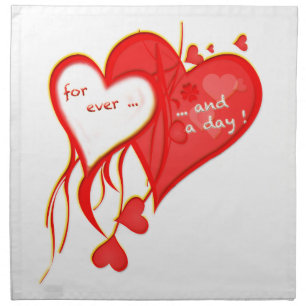 I LOVE YOU FOR EVER AND A DAY HEART NAPKIN