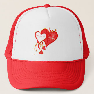 I LOVE YOU FOR EVER AND A DAY HEART TRUCKER HAT