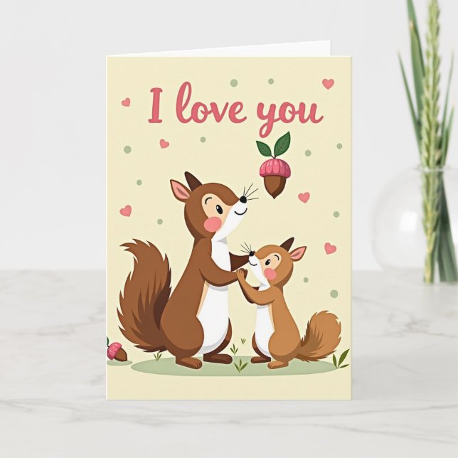 I Love You Forest Friends Card (Front)