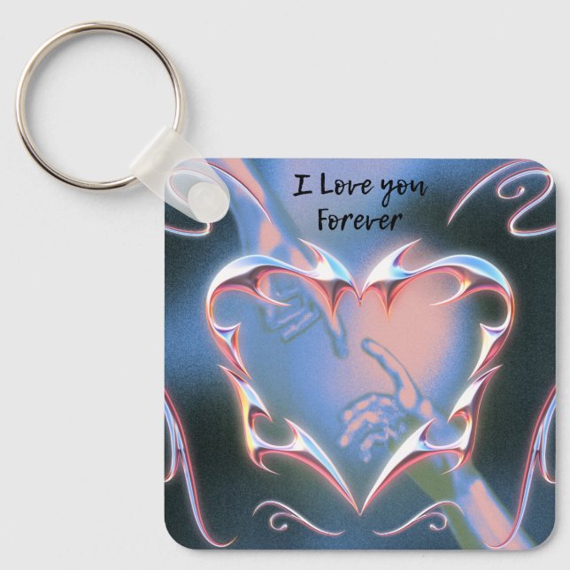 I Love You Forever  Keychain (Front)