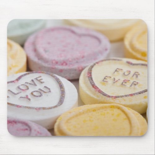 I Love You Forever Sweet Candy Valentine Hearts Mouse Pad
