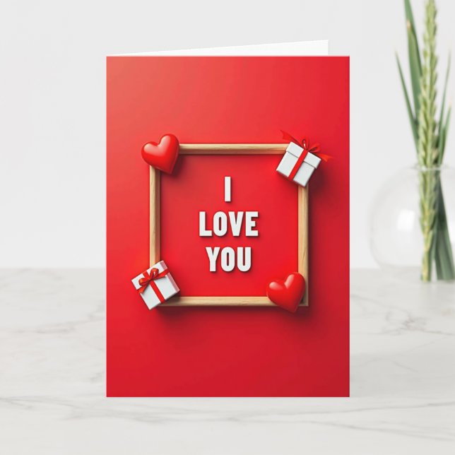 I Love You Framed Art Card (Front)
