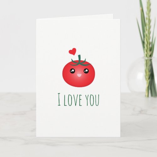 I Love You From My Head Tomatoes Valentines Day Holiday Card