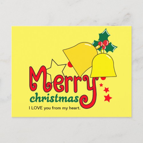 I Love you from my heart _ Merry Christmas card