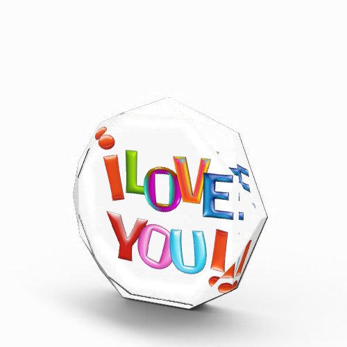 i LOVE YOU  fun colourful 3d_like gift