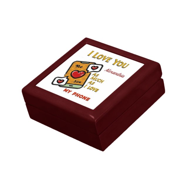 I Love You Fun Funny Humorous  Gift Box (Side)
