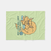 I Love You Funny Cat Graphic Saying Fleece Blanket (Front (Horizontal))