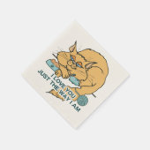 I Love You Funny Cat Graphic Saying Paper Napkins (Corner)