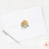 I Love You Funny Cat Square Sticker (Envelope)