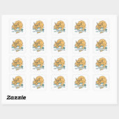 I Love You Funny Cat Square Sticker (Sheet)