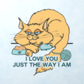 I Love You Funny Cat Wall Decal (Insitu 1)
