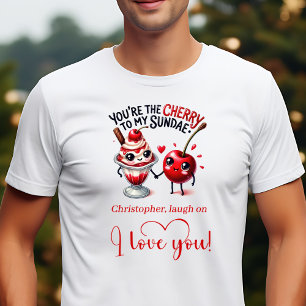 I Love You Funny Food Gift Valentine Men T-Shirt