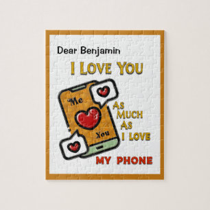 I Love You Funny Humor Phone Jigsaw Puzzle