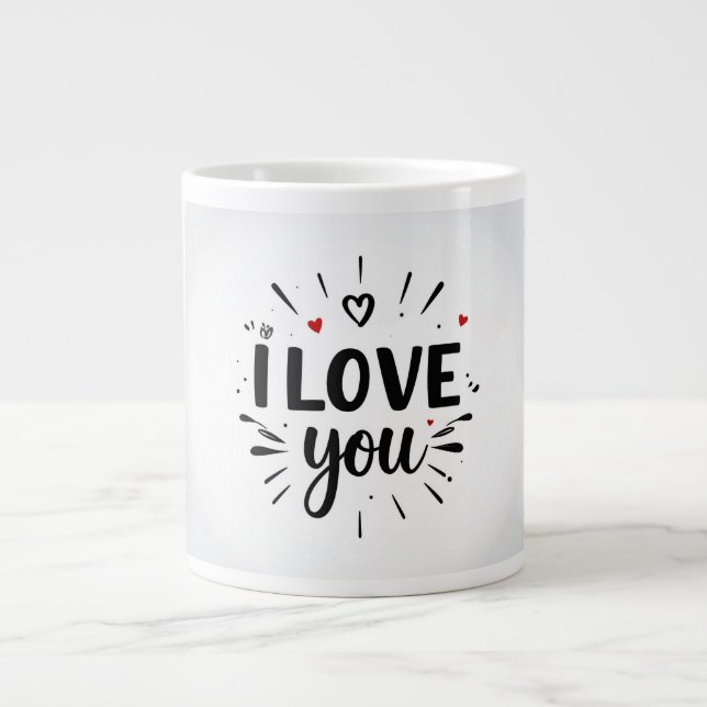 I love you giant coffee mug (Front)