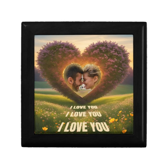 I Love you Gift, heart photo Gift Box (Front)